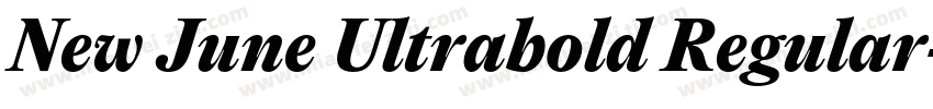 New June Ultrabold Regular字体转换